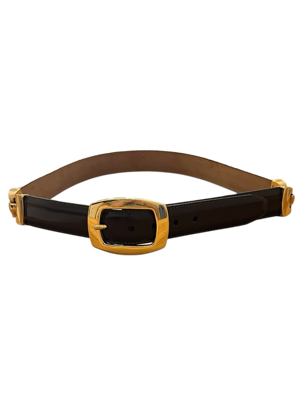 Vintage Brighton Patent Leather Hinge Belt